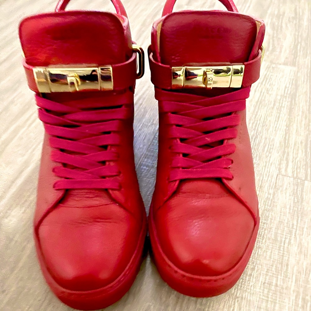 Men’s Buscemi Red Size 42 High Tops Sneakers